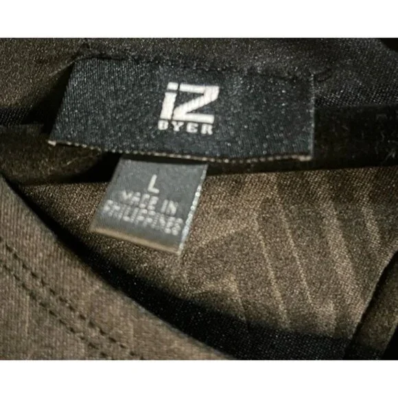 IZ BYER WOMENS VERSATILE BLACK PRINTED SCUBA KNIT SHORT SLEEVE DRESS BELT SIZE L - Picture 14 of 14